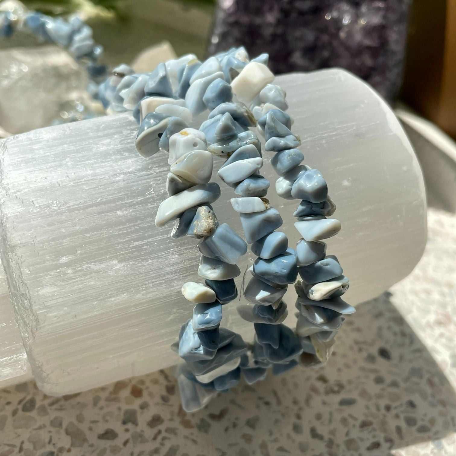 Blue Opal Chip Bracelet Blue Opal Chip Bracelet